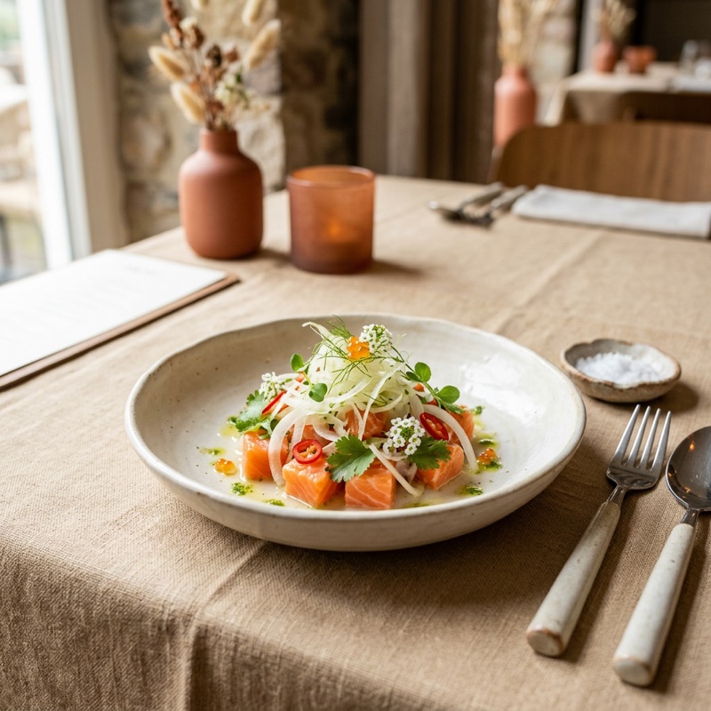 Ceviche van zalm
