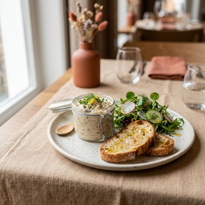 Rillettes van gerookte makreel